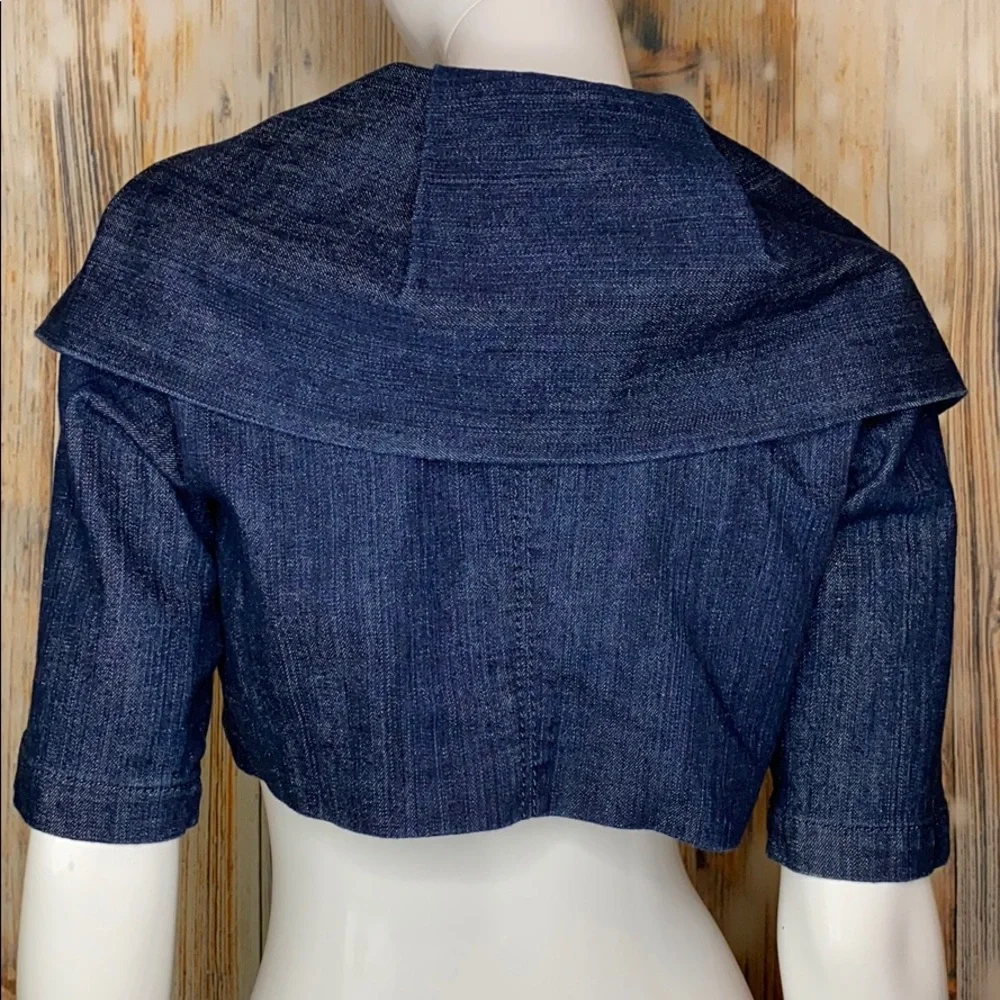Boom Boom Jeans Dark Blue Cropped Jacket - Picture 3 of 7